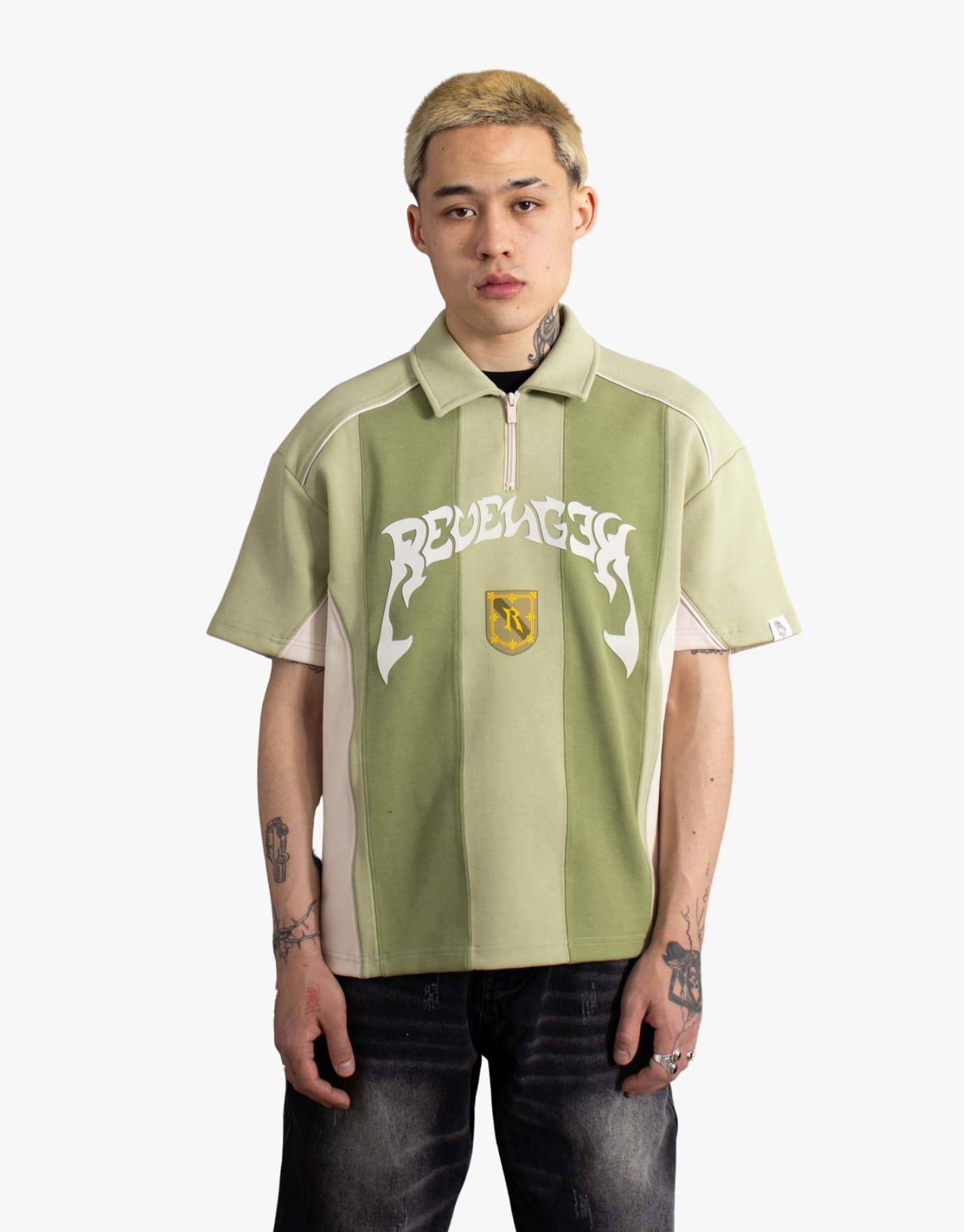 POLO PATCHWORK VERT + POLO EN MAILLE ROSE
