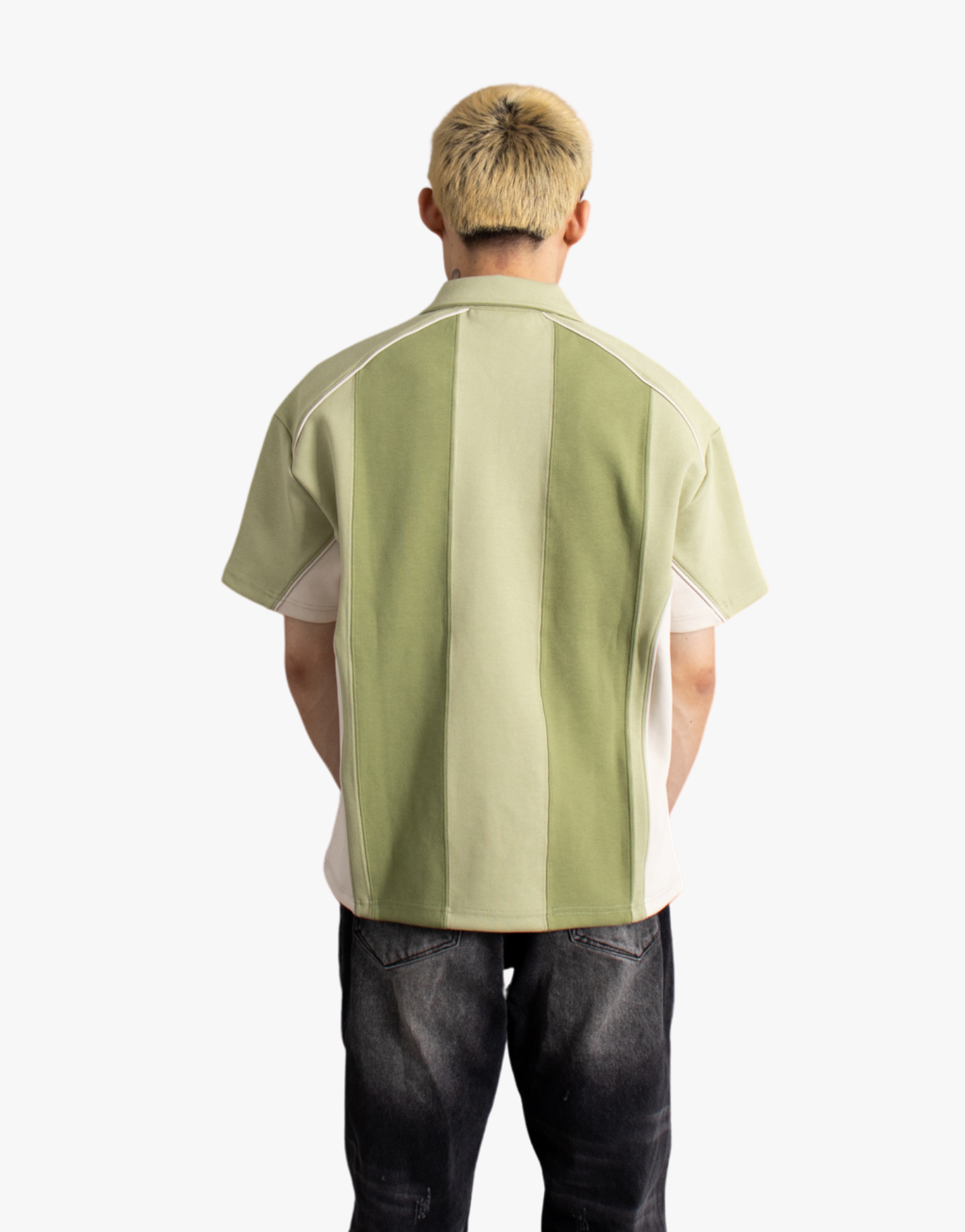 POLO PATCHWORK VERT + POLO EN MAILLE ROSE
