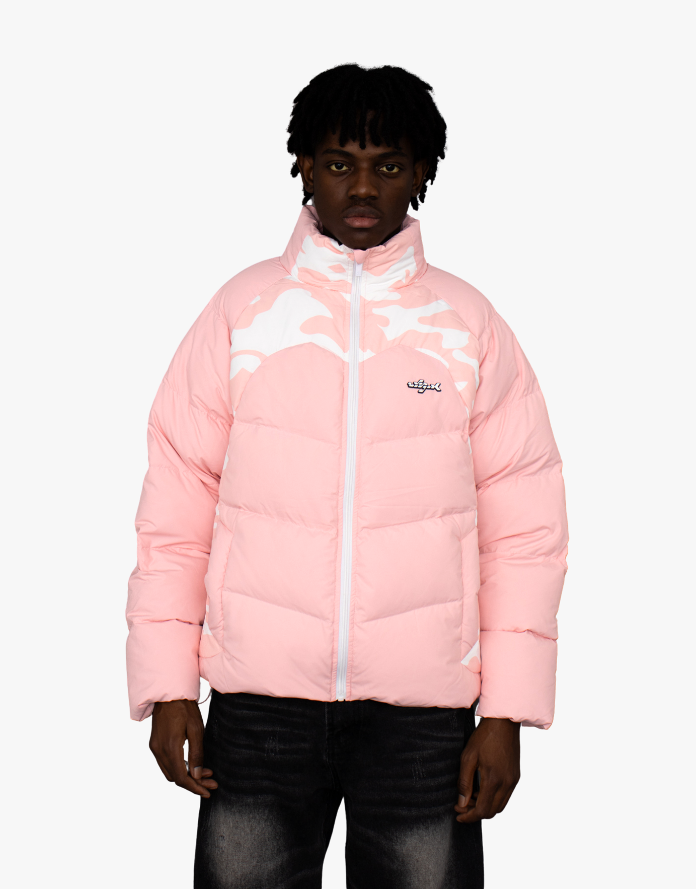 DOUDOUNE BLEUE + DOUDOUNE ROSE