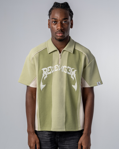 POLO PATCHWORK [VERT / BEIGE]