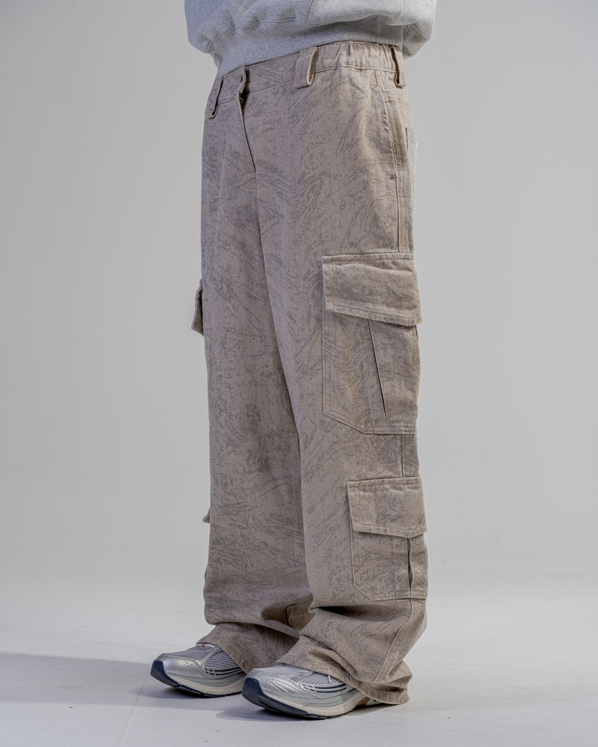 PANTALONI CARGO BAGGY [BEIGE]