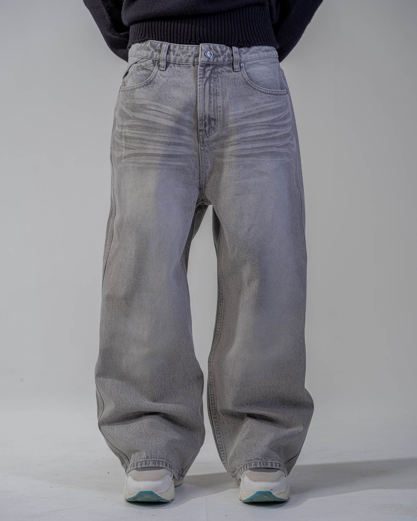 BAGGY FIT JEANS [GREY]