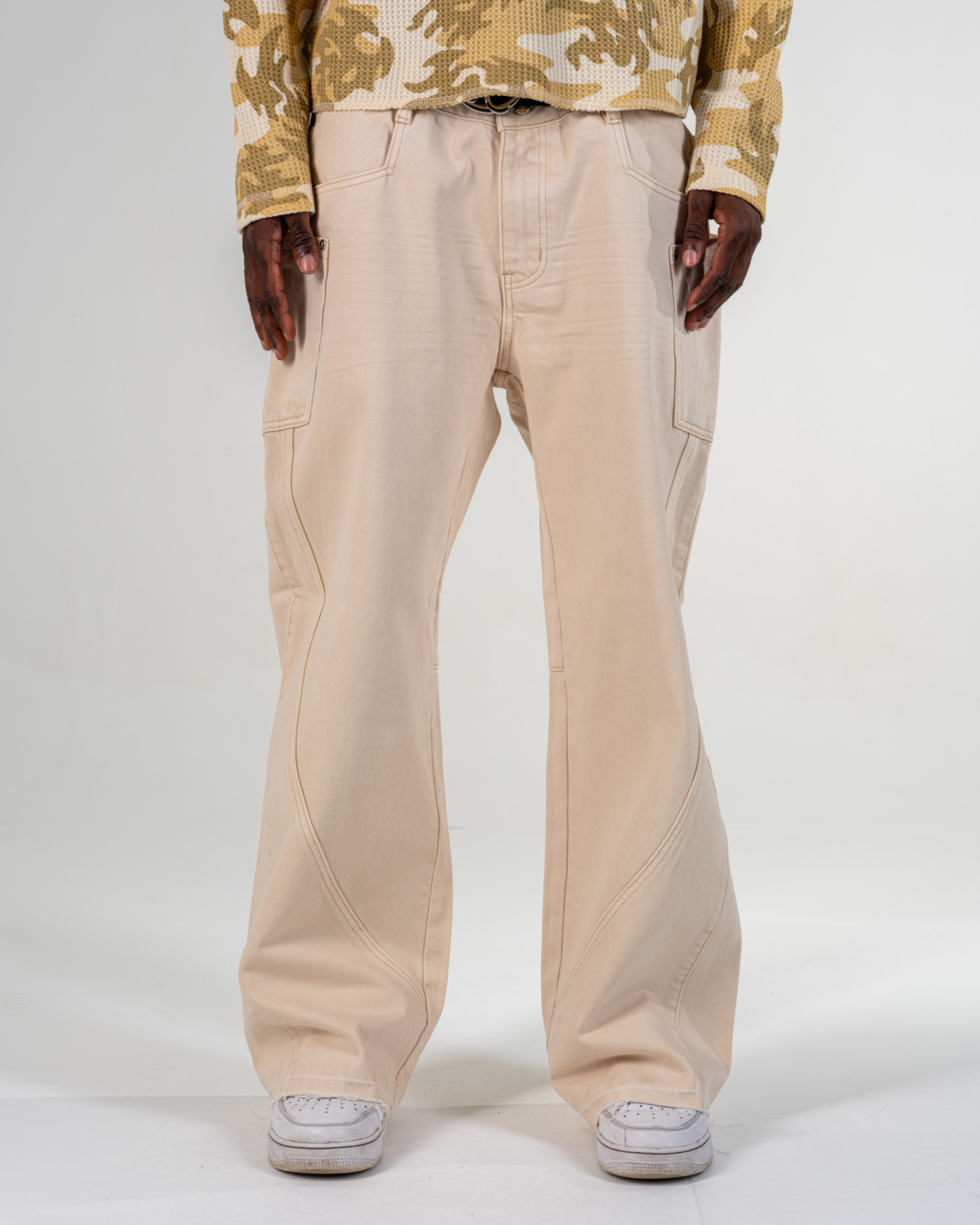 JEANS BAGGY FLARE [BEIGE]