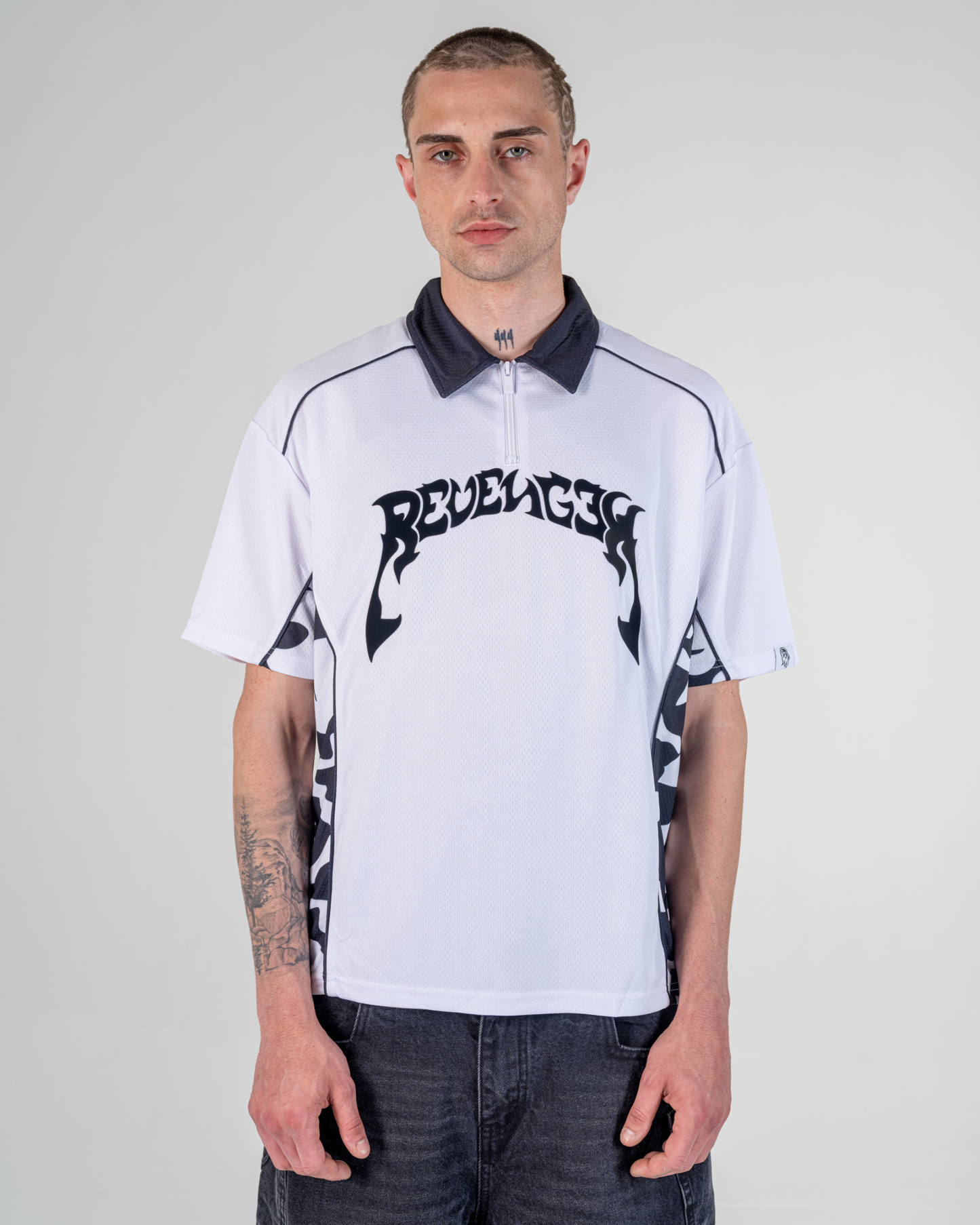 POLO IN MAGLIA CAMO [NERO]