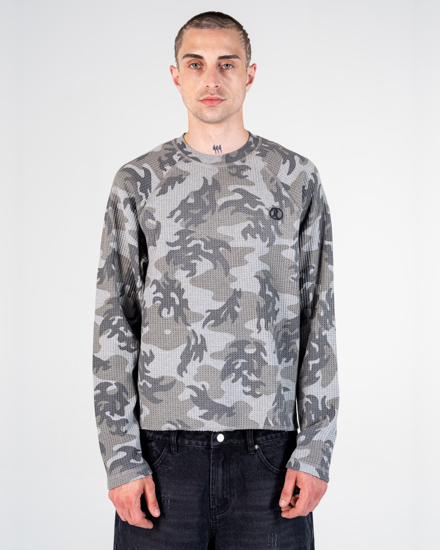 LONGSLEEVES WAFFLE CAMO [GRIGIO]