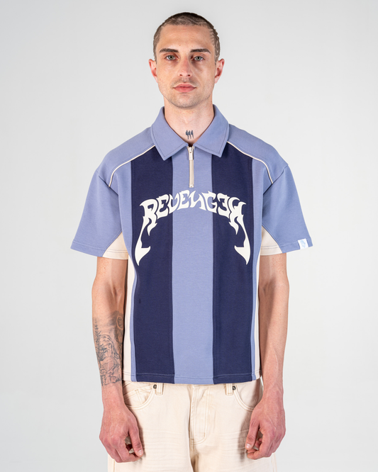 POLO PATCHWORK [AZUL]