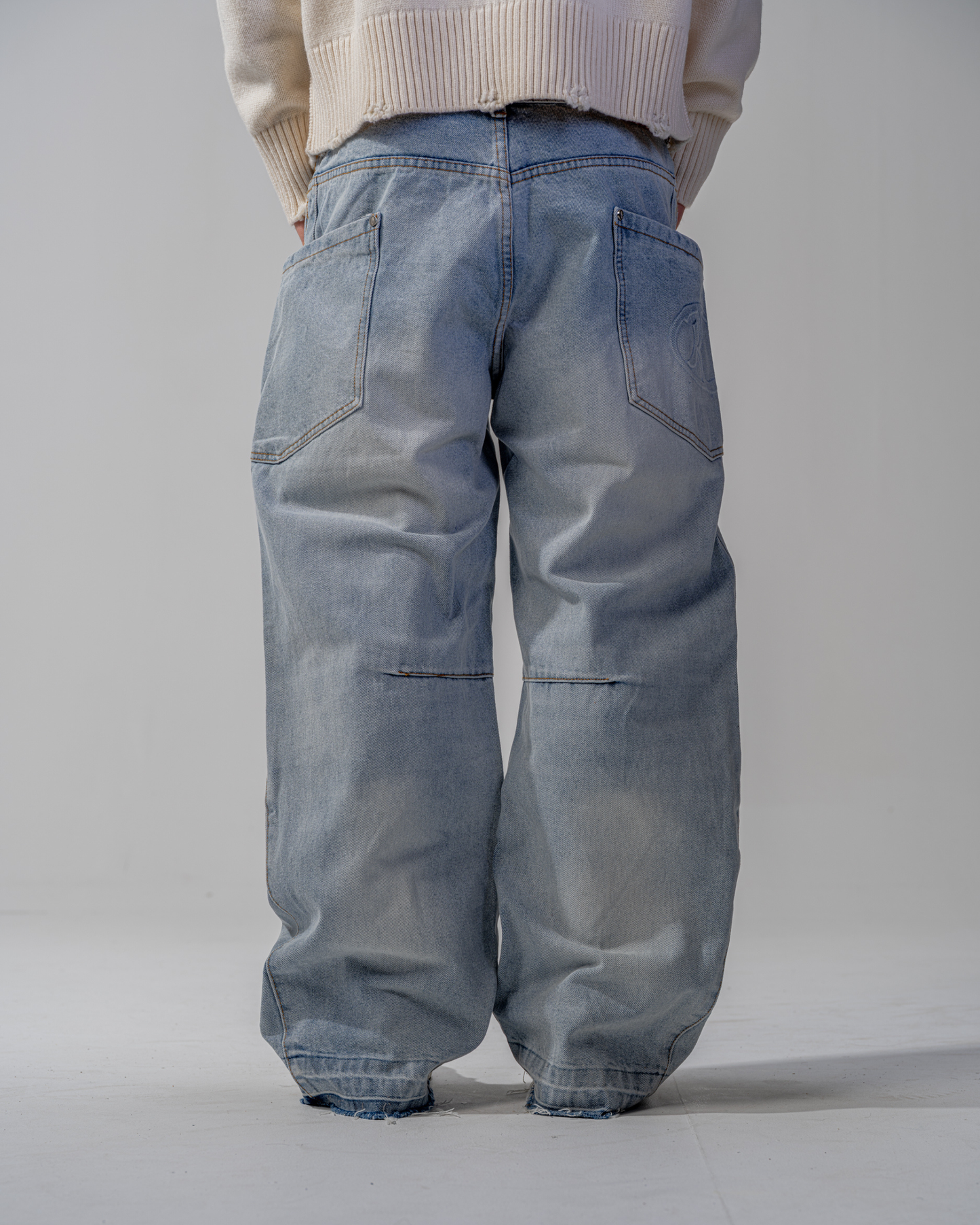 JEANS BAGGY FLARE [BLU]