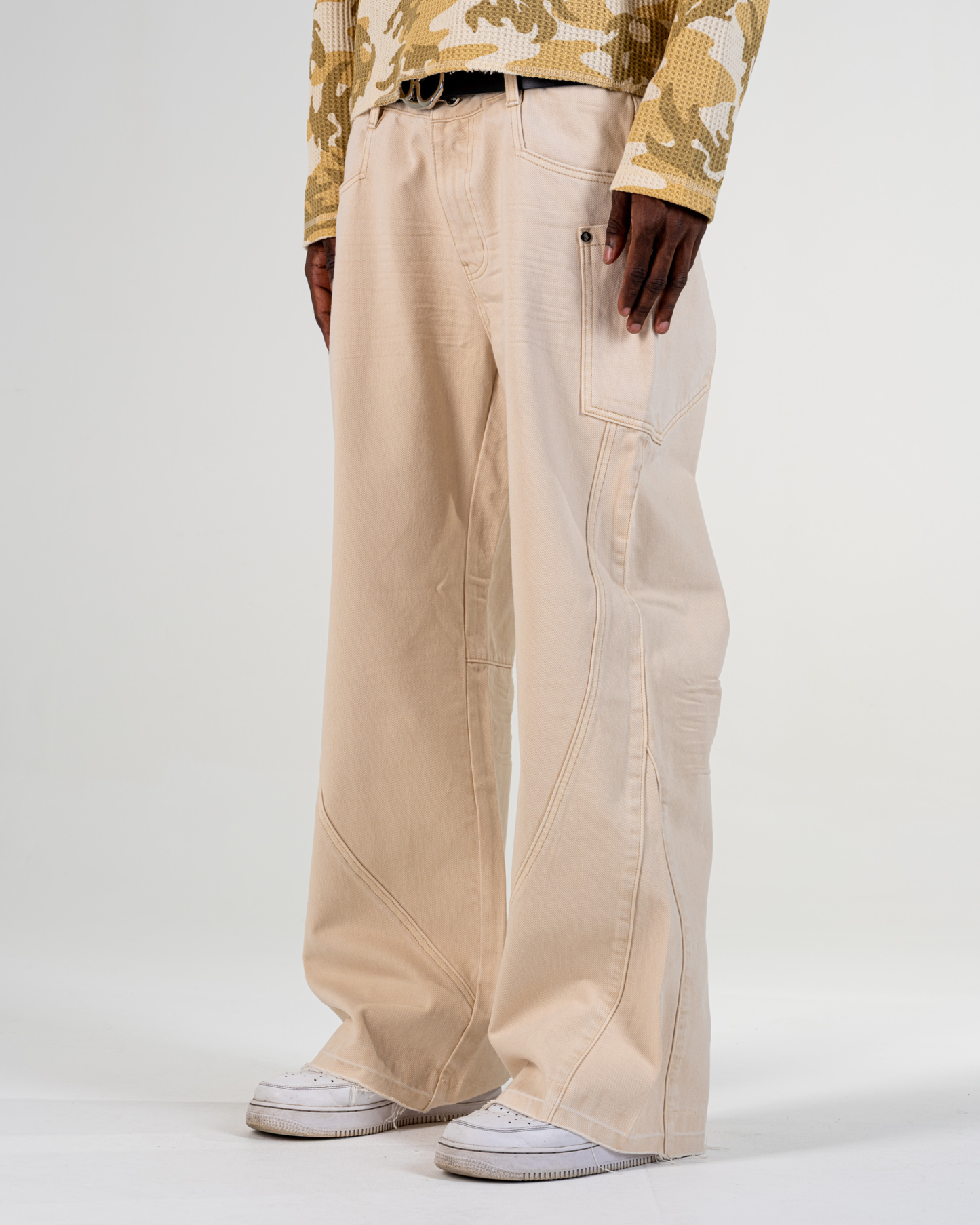 JEANS BAGGY FLARE [BEIGE]