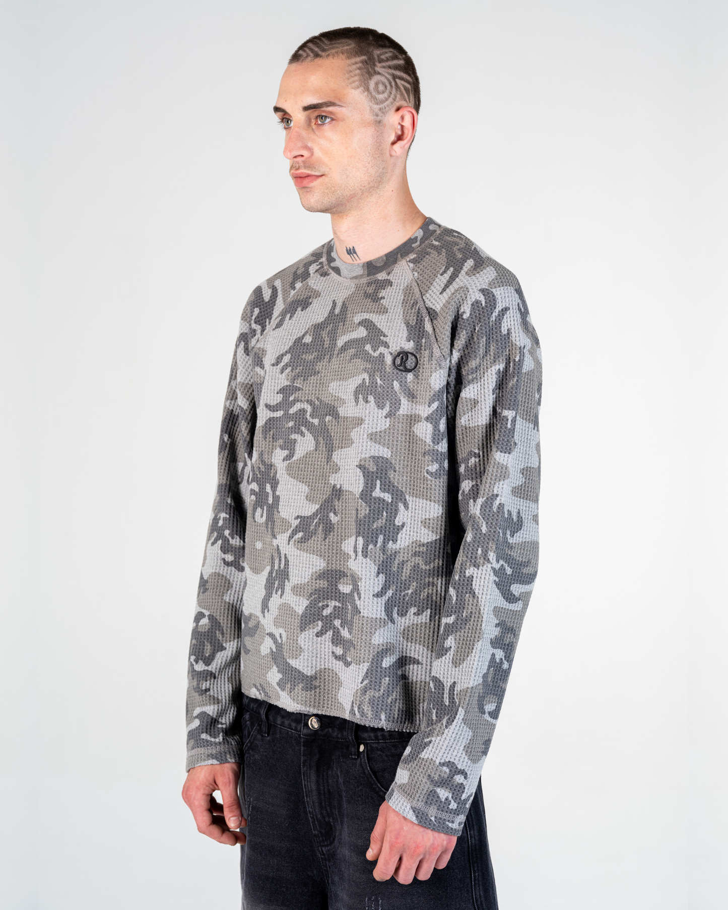 LONGSLEEVES WAFFLE CAMO [GRIGIO]