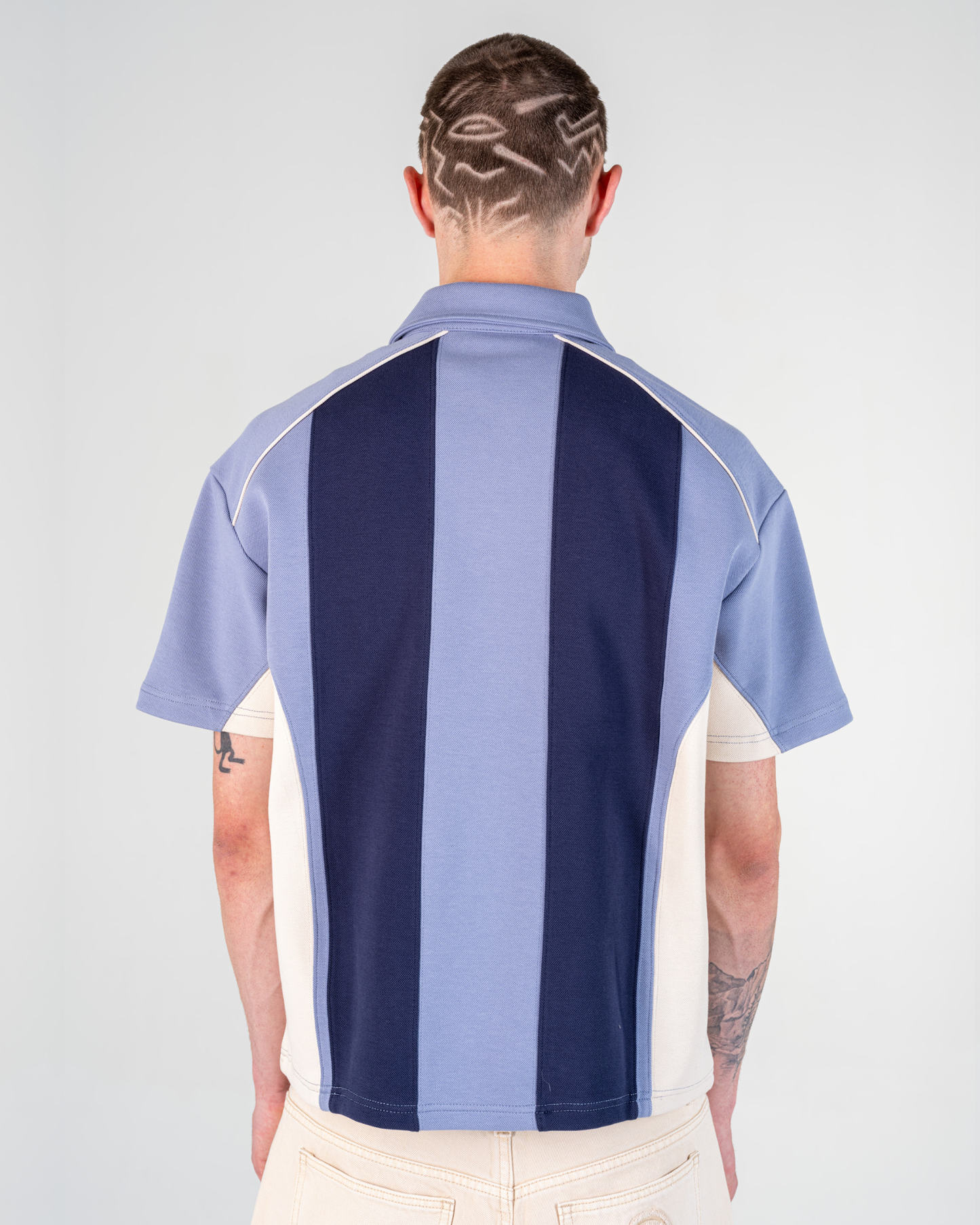 PATCHWORK POLO SHIRT [BLUE]
