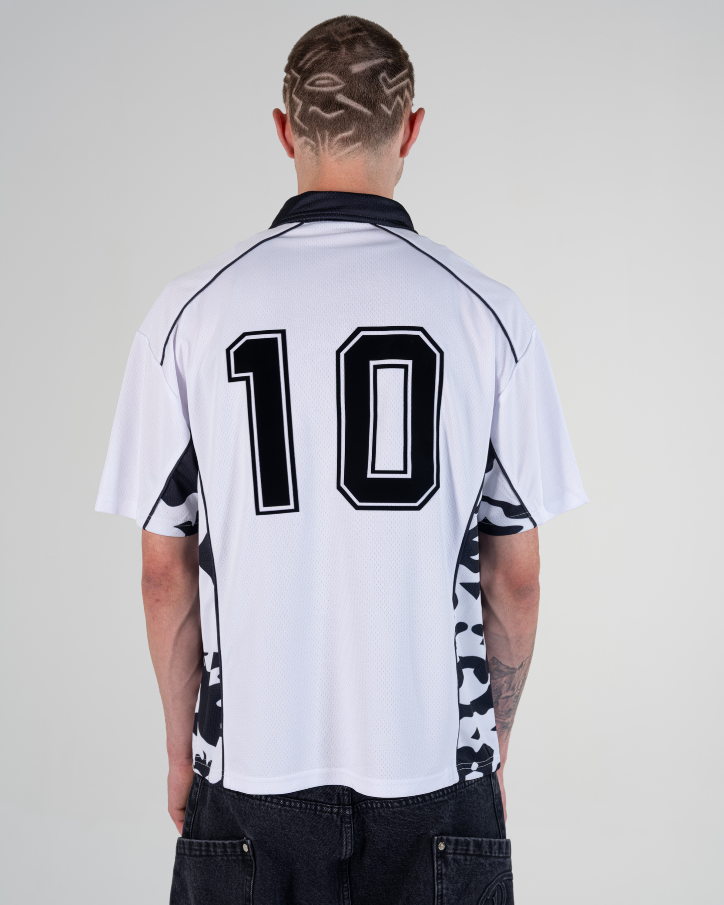 POLO IN MAGLIA CAMO [NERO]