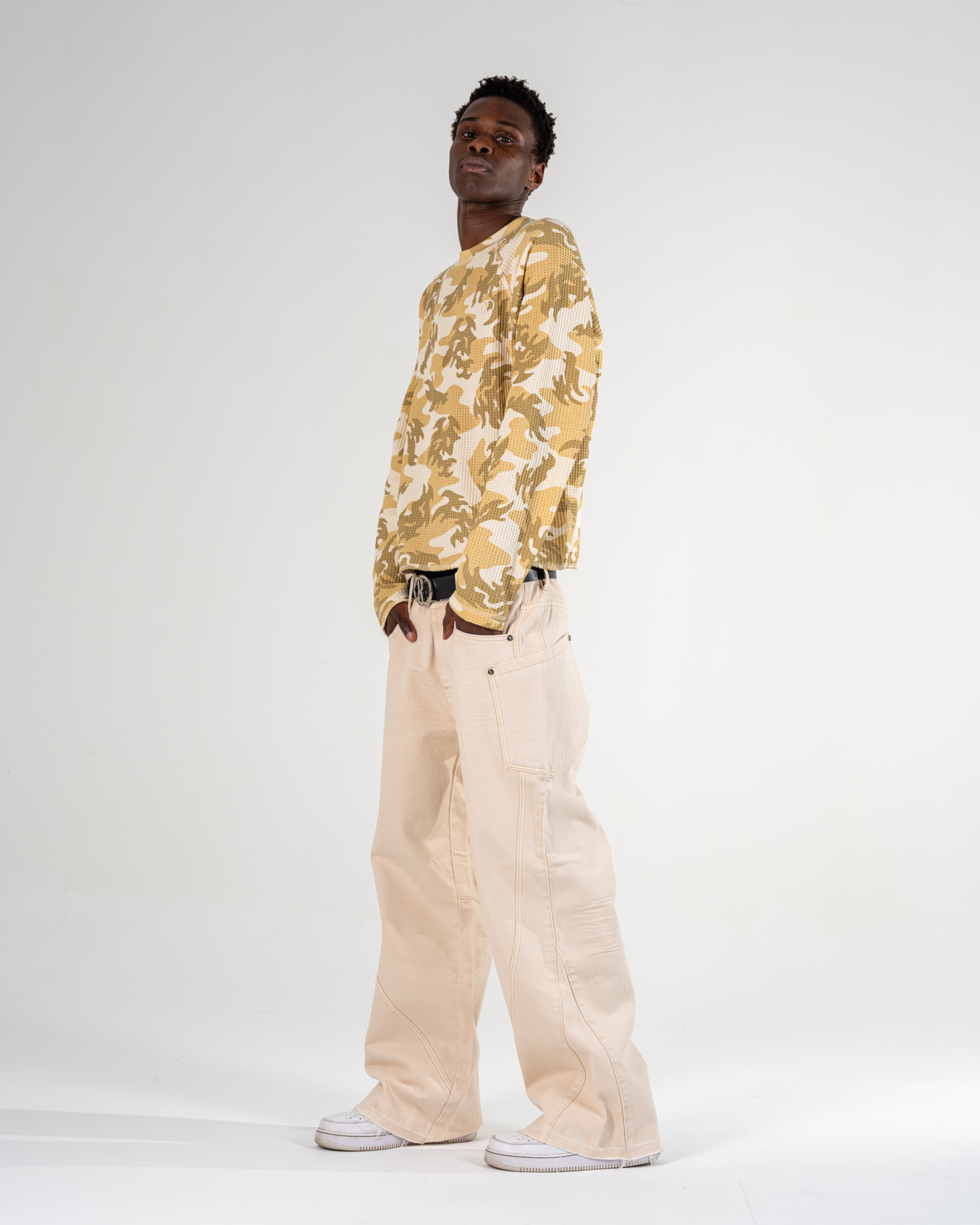 LONGSLEEVES WAFFLE CAMO [ORANGE]