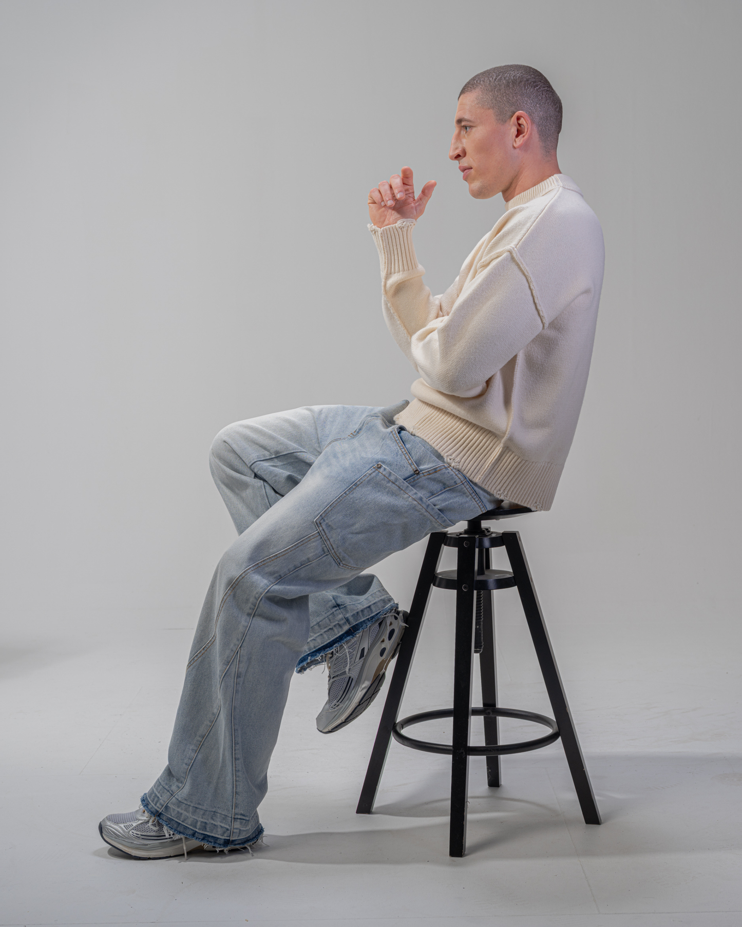 JEANS BAGGY FLARE [BLU]