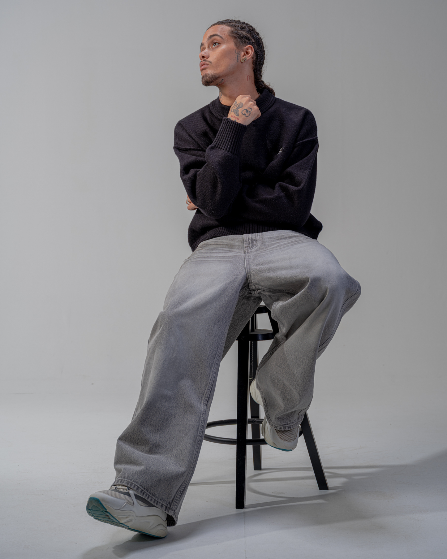 BAGGY FIT JEANS [GREY]