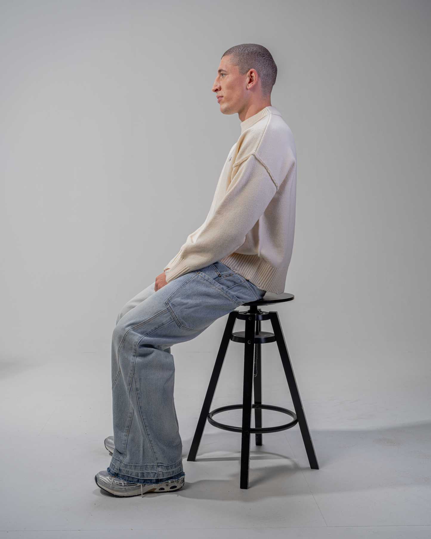 JEANS BAGGY FLARE [BLU]