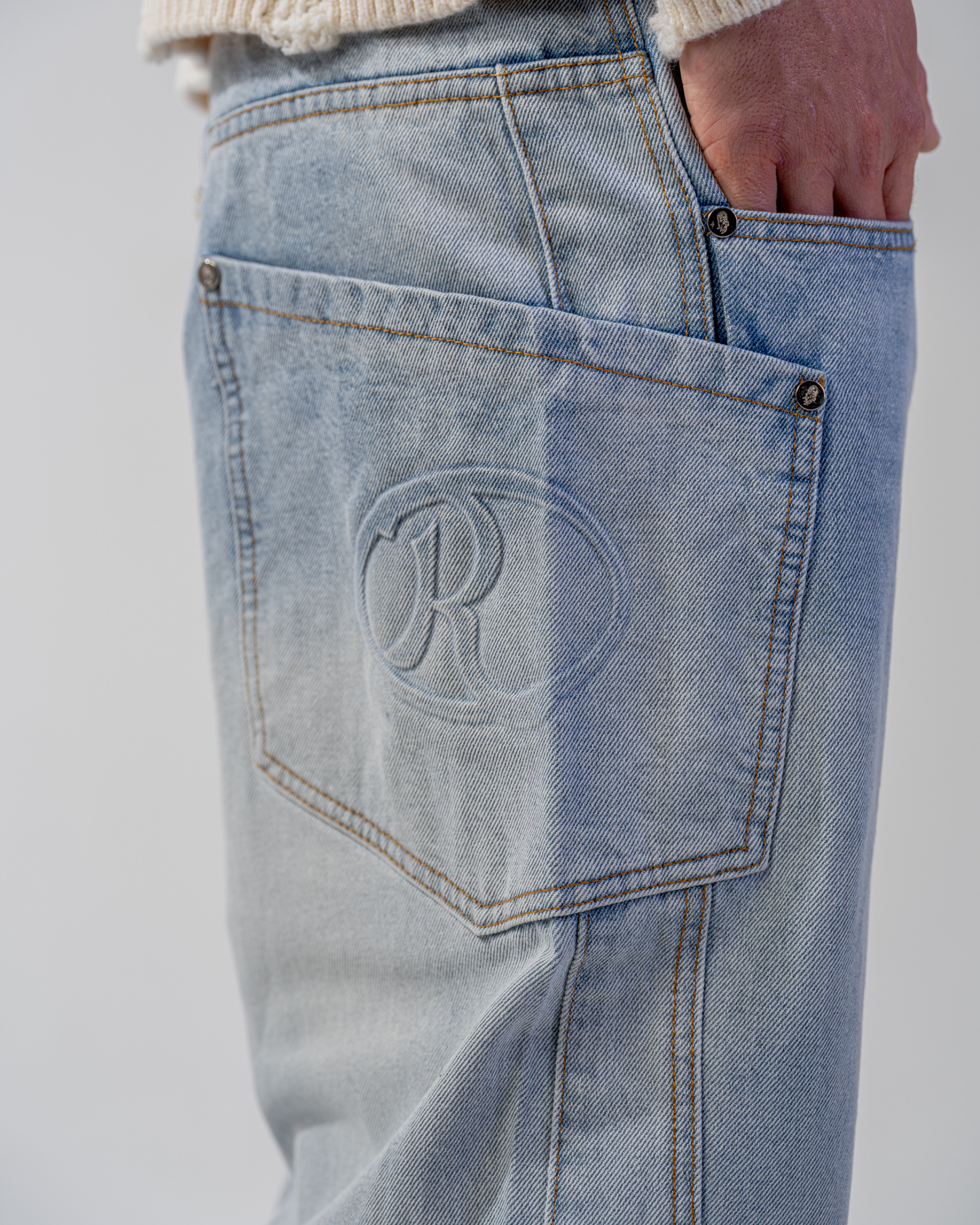 JEANS BAGGY FLARE [BLU]