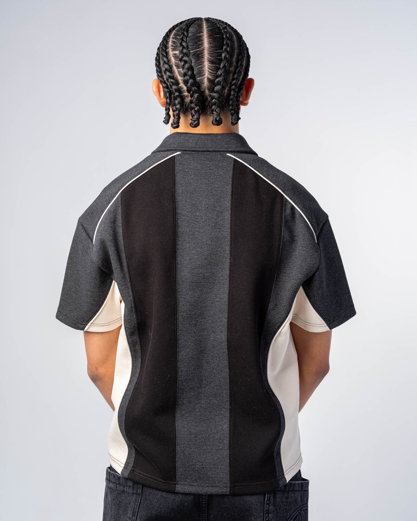 POLO PATCHWORK [NOIR]