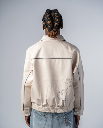 LEATHER JACKET [BEIGE]