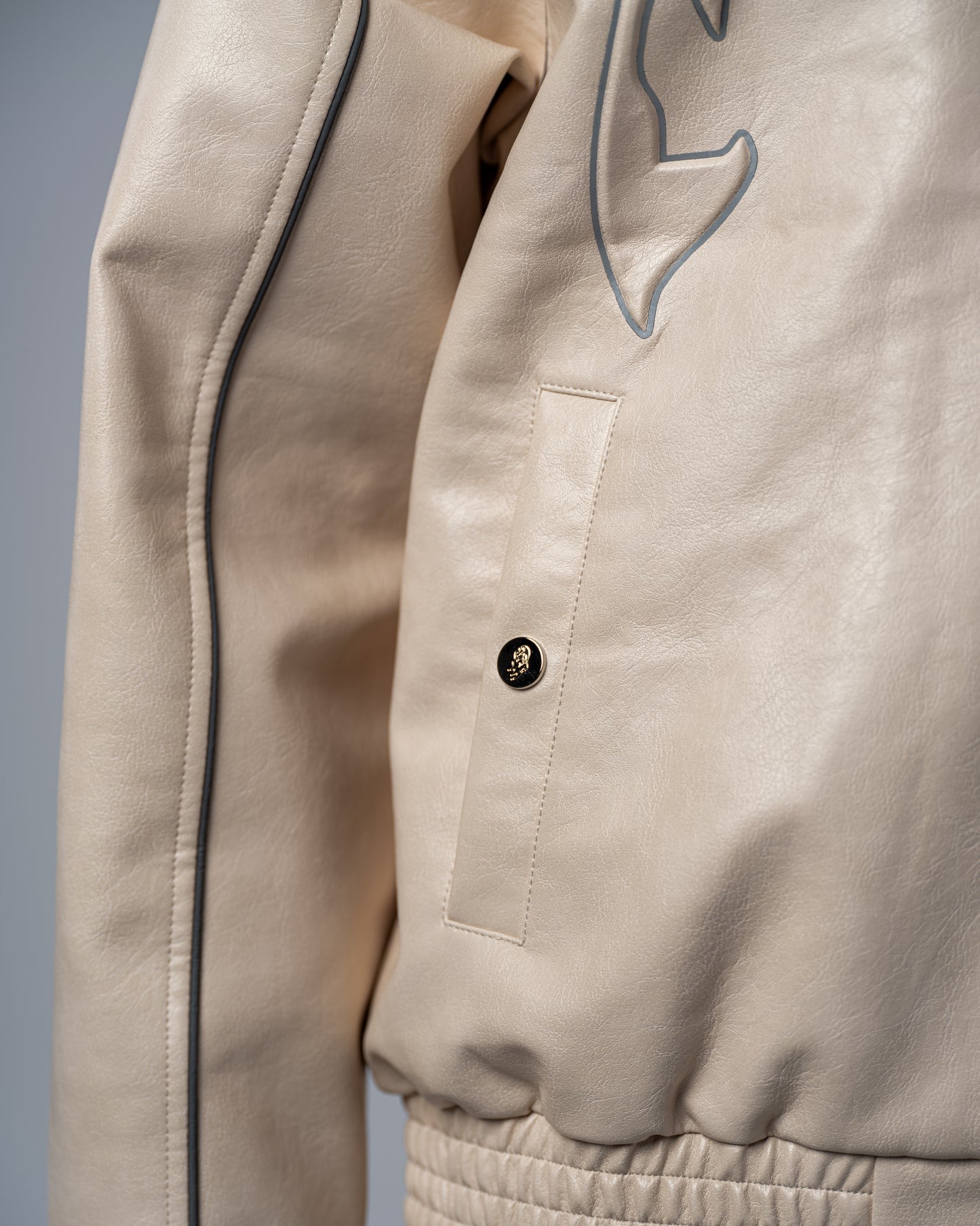 LEATHER JACKET [BEIGE]