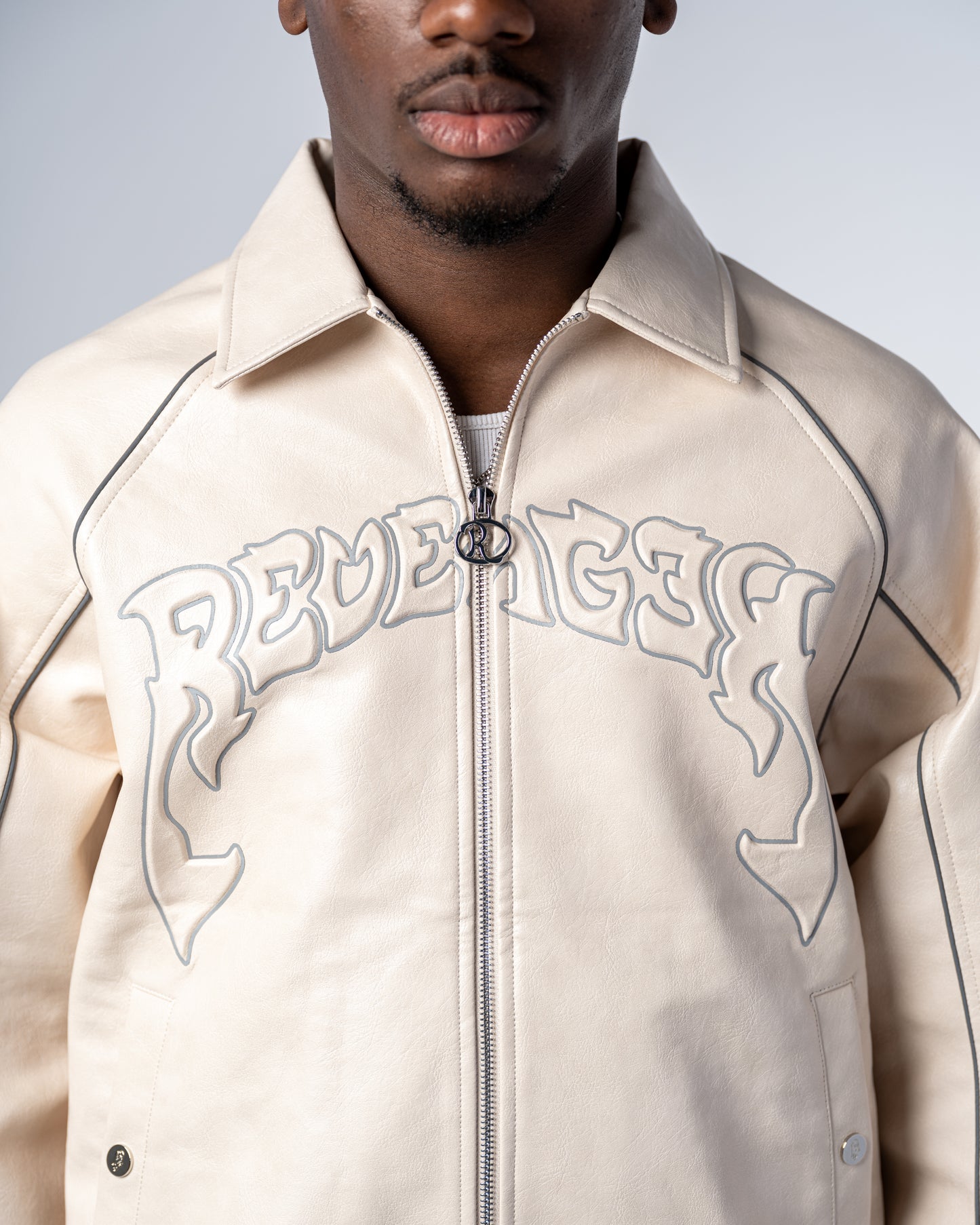 LEATHER JACKET [BEIGE]