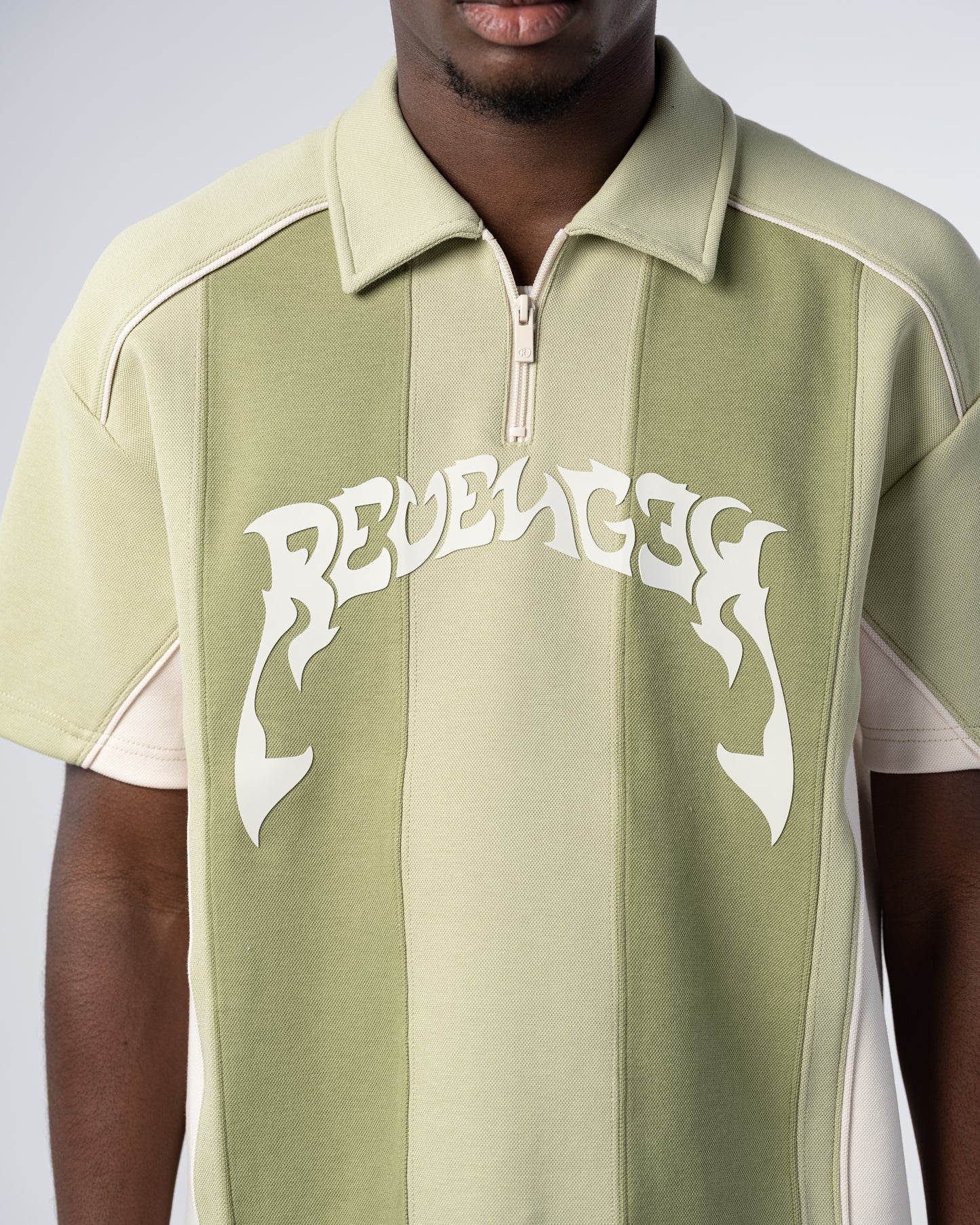 POLO PATCHWORK [VERT / BEIGE]