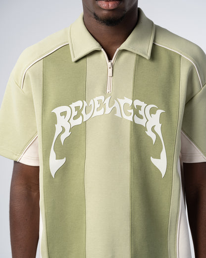 POLO PATCHWORK [VERT / BEIGE]