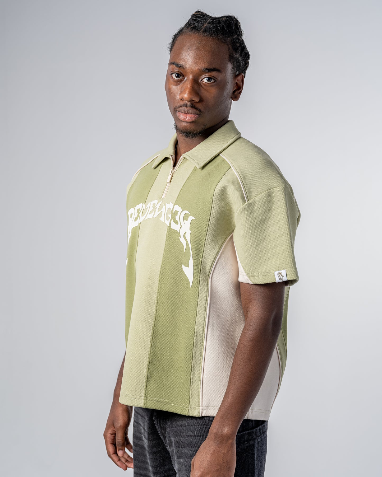POLO PATCHWORK [VERT / BEIGE]