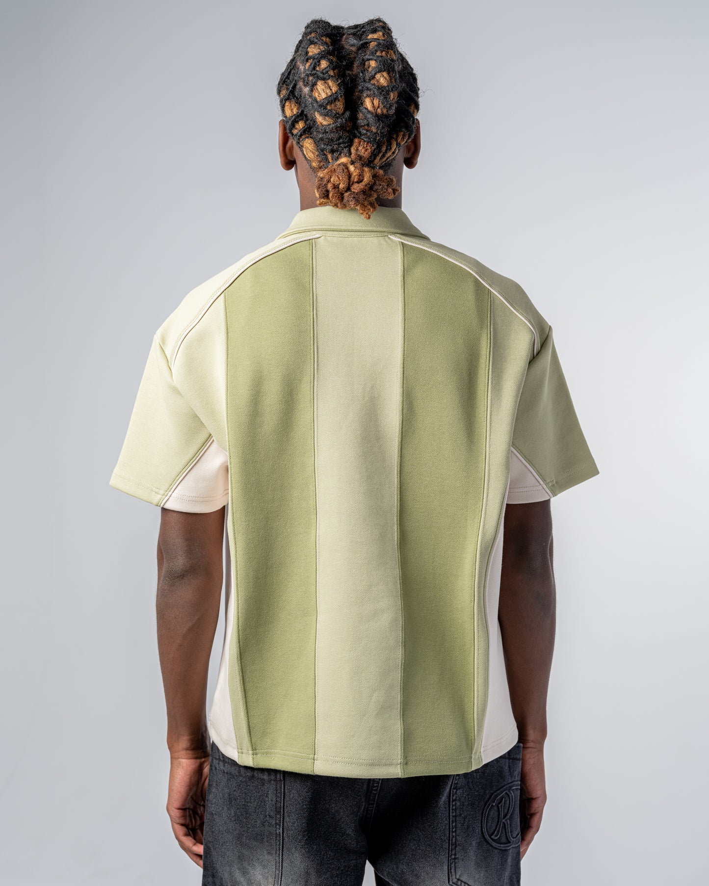 POLO PATCHWORK [VERT / BEIGE]