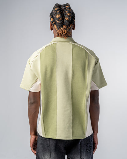 POLO PATCHWORK [VERT / BEIGE]