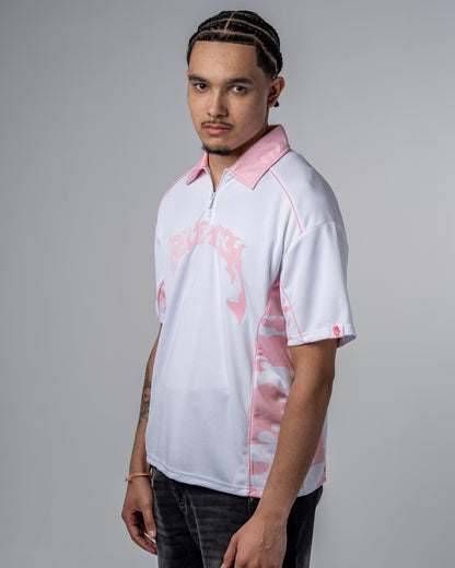 POLO CAMO EN MAILLE [ROSE]