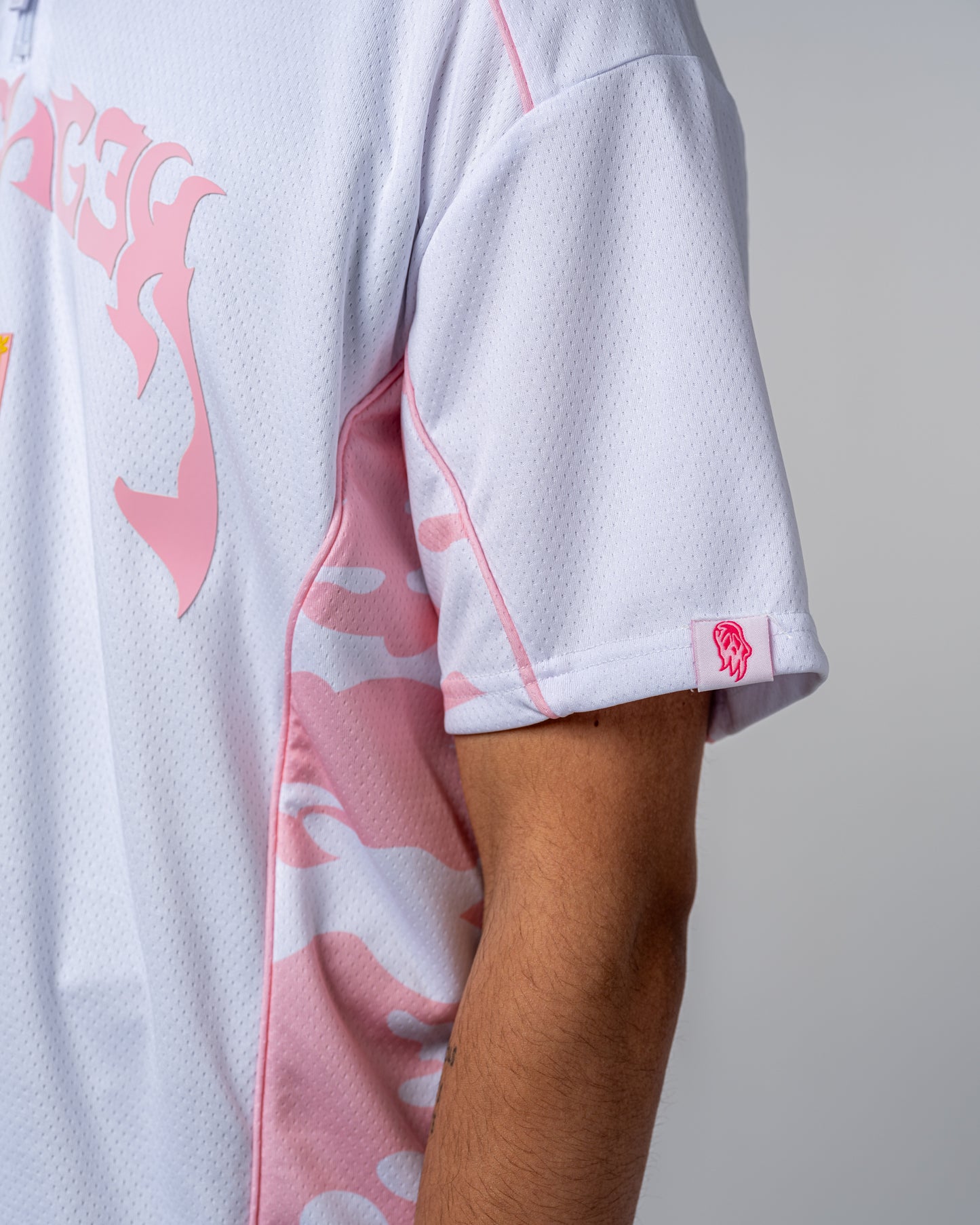 POLO CAMO EN MAILLE [ROSE]