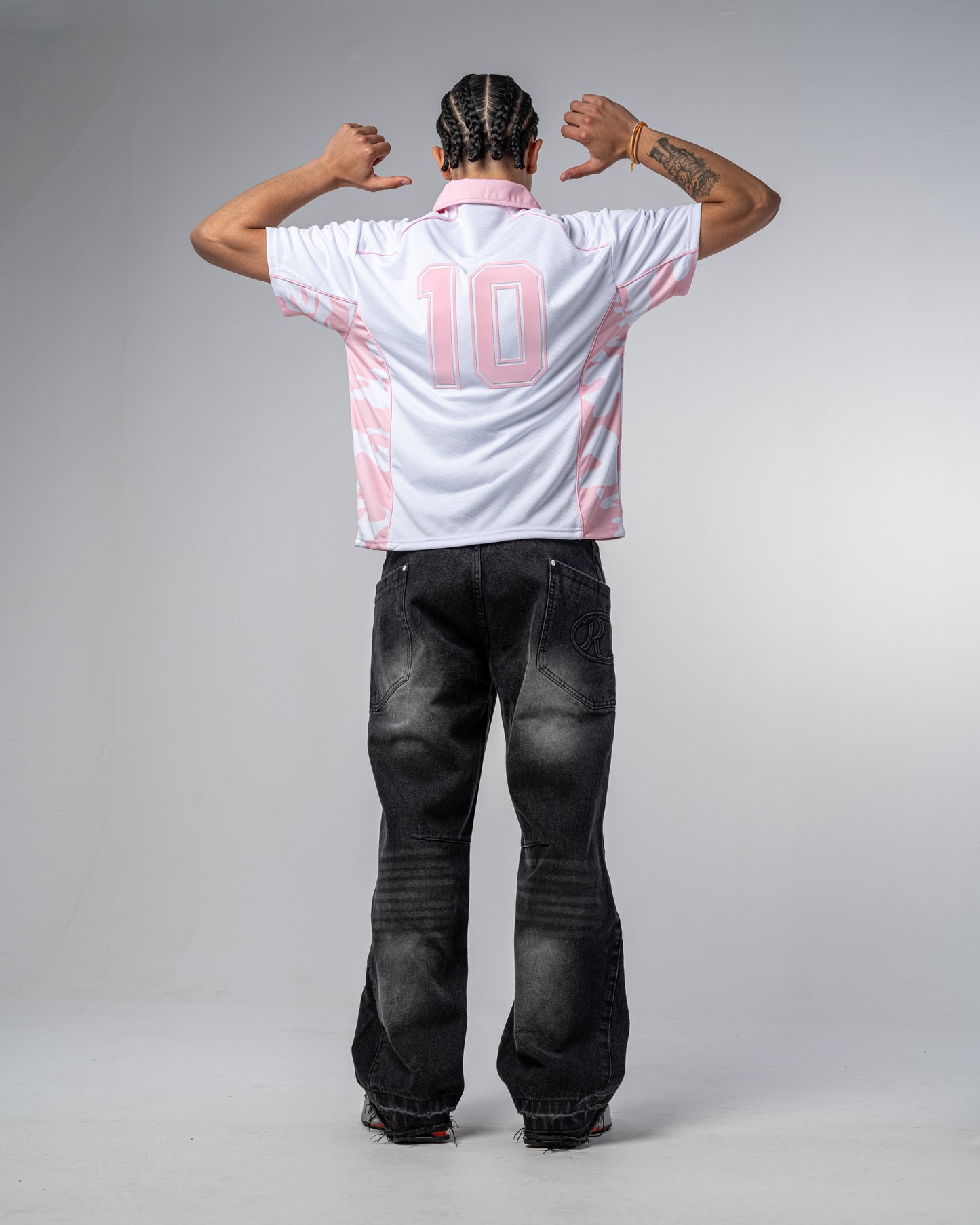 POLO CAMO EN MAILLE [ROSE]