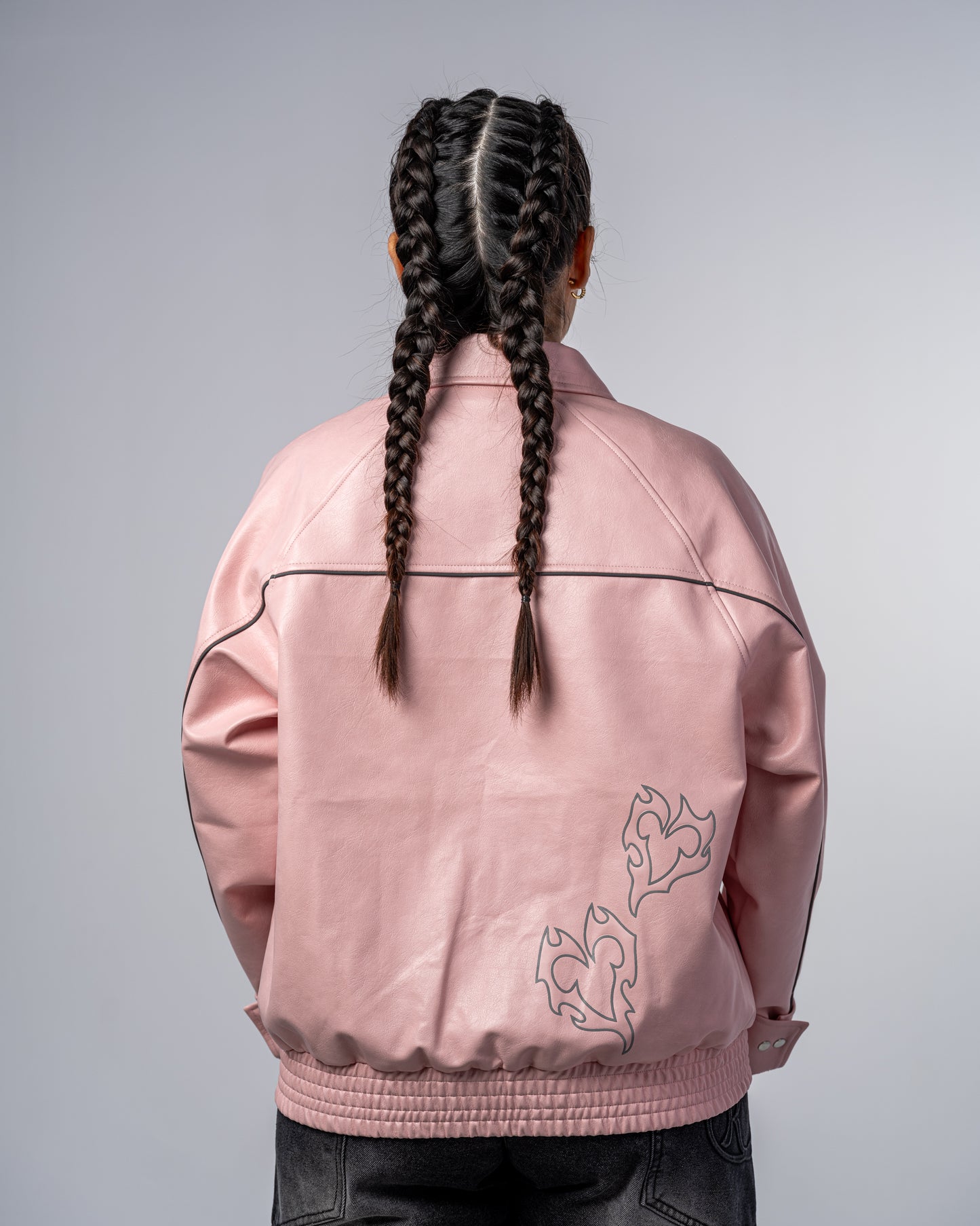 LEATHER JACKET [PINK]