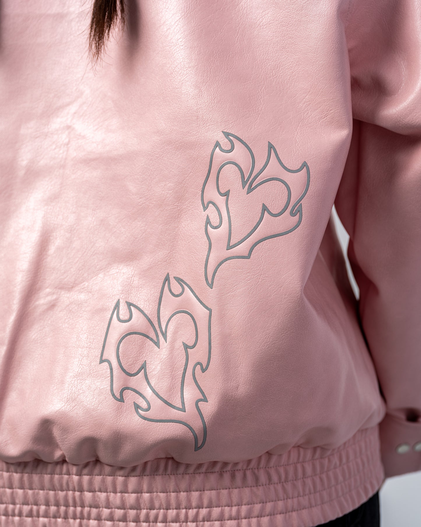 LEATHER JACKET [PINK]