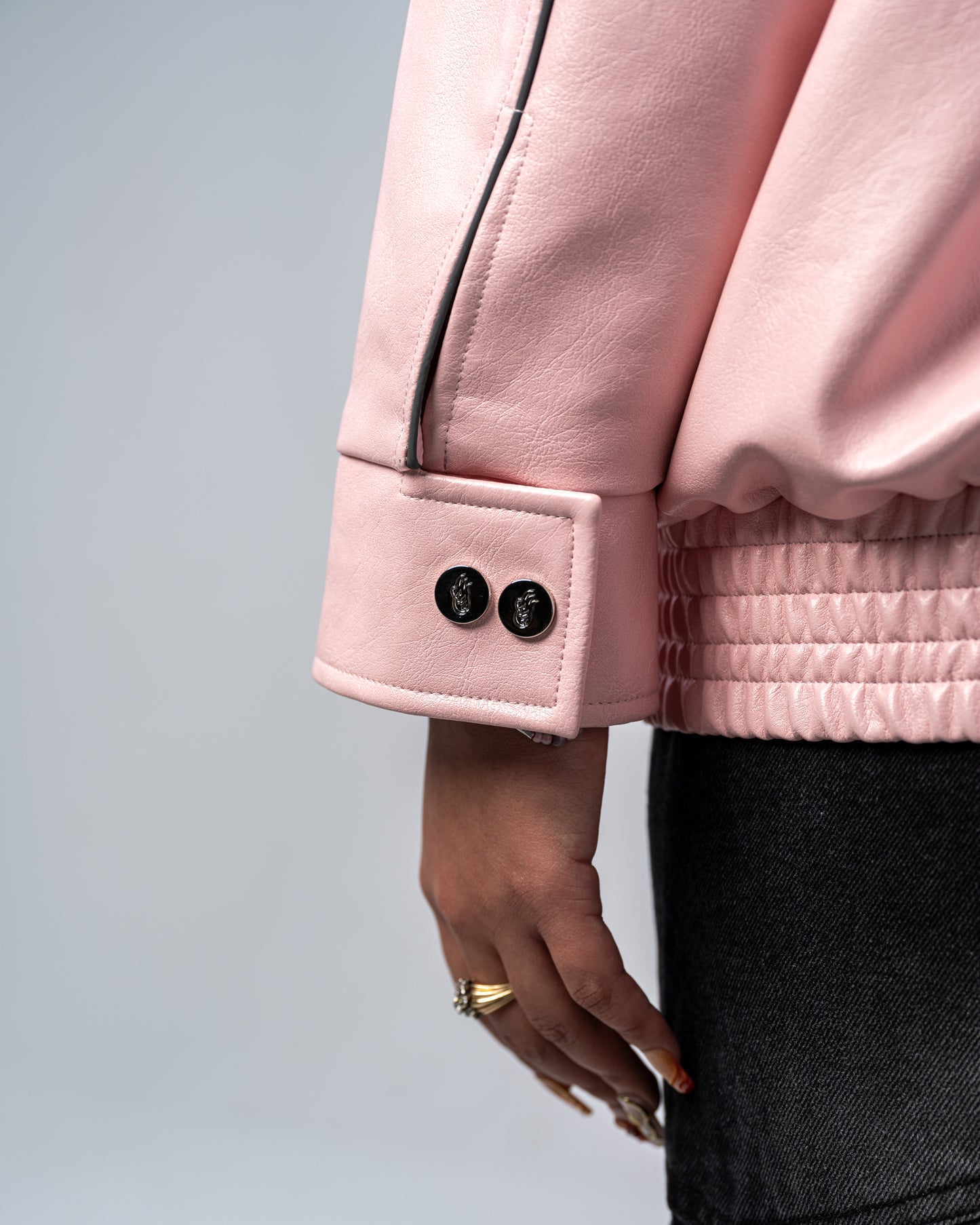 LEATHER JACKET [PINK]